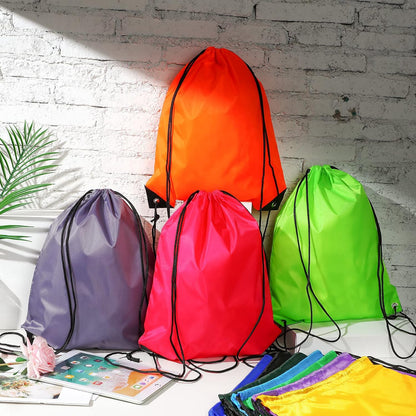 Drawstring Backpack Bulk for Sports Gym, 10 Colors, 100 Pcs
