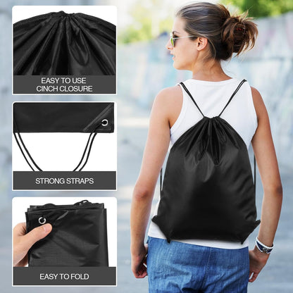 Drawstring Backpack Bulk for Sports Gym, 10 Colors, 100 Pcs