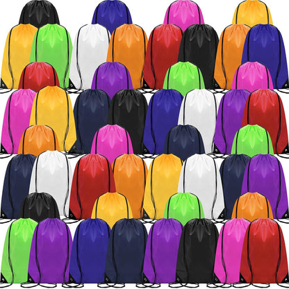 Drawstring Backpack Bulk for Sports Gym, 10 Colors, 100 Pcs