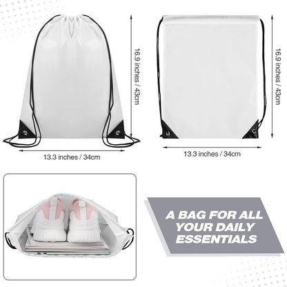 Drawstring Backpack Bulk for Sports Gym, 10 Colors, 100 Pcs