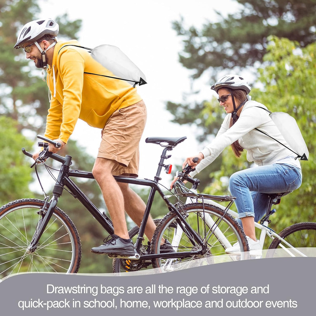 Drawstring Backpack Bulk for Sports Gym, 10 Colors, 100 Pcs