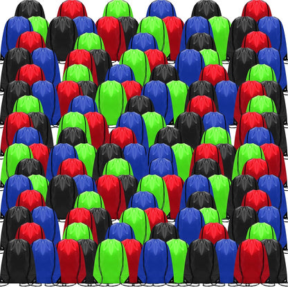Drawstring Backpack Bulk for Sports Gym, 10 Colors, 100 Pcs