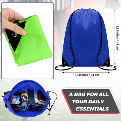 Drawstring Backpack Bulk for Sports Gym, 10 Colors, 100 Pcs