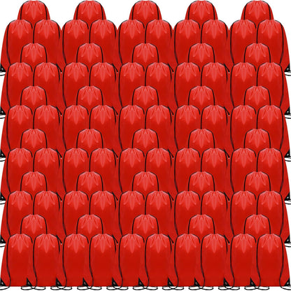 Drawstring Backpack Bulk for Sports Gym, 10 Colors, 100 Pcs