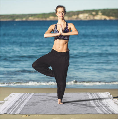 Extra Large Turkish Beach Towel Picnic Camping Mat Throw Blanket Oversized Quick Dry Lightweight Absorbent Hiking Essentials Pool Accessories Gym Gift Yoga Must Haves Travel Gadgets Stuff