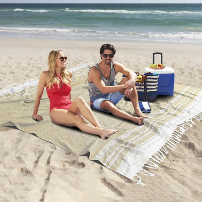Extra Large Turkish Beach Towel Picnic Camping Mat Throw Blanket Oversized Quick Dry Lightweight Absorbent Hiking Essentials Pool Accessories Gym Gift Yoga Must Haves Travel Gadgets Stuff