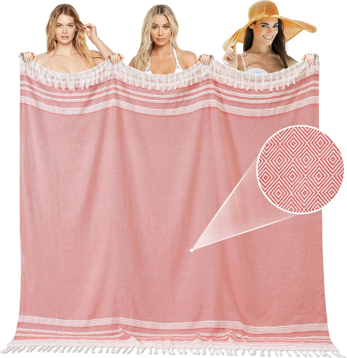 Extra Large Turkish Beach Towel Picnic Camping Mat Throw Blanket Oversized Quick Dry Lightweight Absorbent Hiking Essentials Pool Accessories Gym Gift Yoga Must Haves Travel Gadgets Stuff