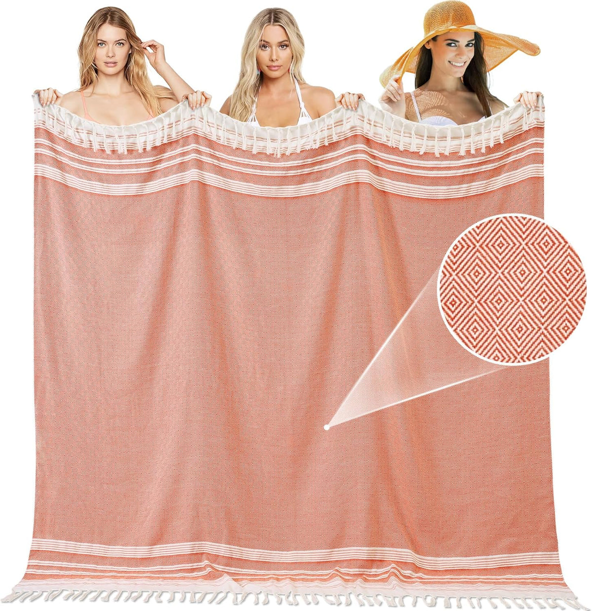 Extra Large Turkish Beach Towel Picnic Camping Mat Throw Blanket Oversized Quick Dry Lightweight Absorbent Hiking Essentials Pool Accessories Gym Gift Yoga Must Haves Travel Gadgets Stuff