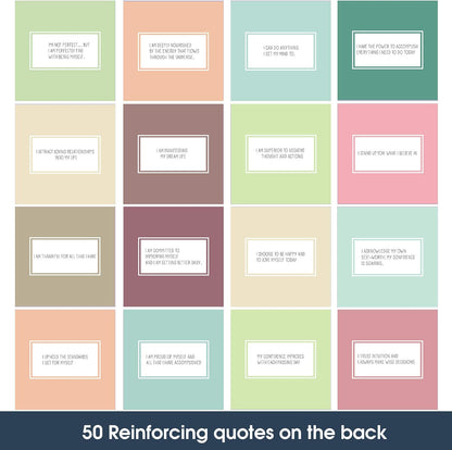 100 Affirmation Cards for Women and Men With 150+ Thought-Provoking Questions, Unique Affirmation cards for stress Relief, Meditation and Self Care Gift For Women and Men.