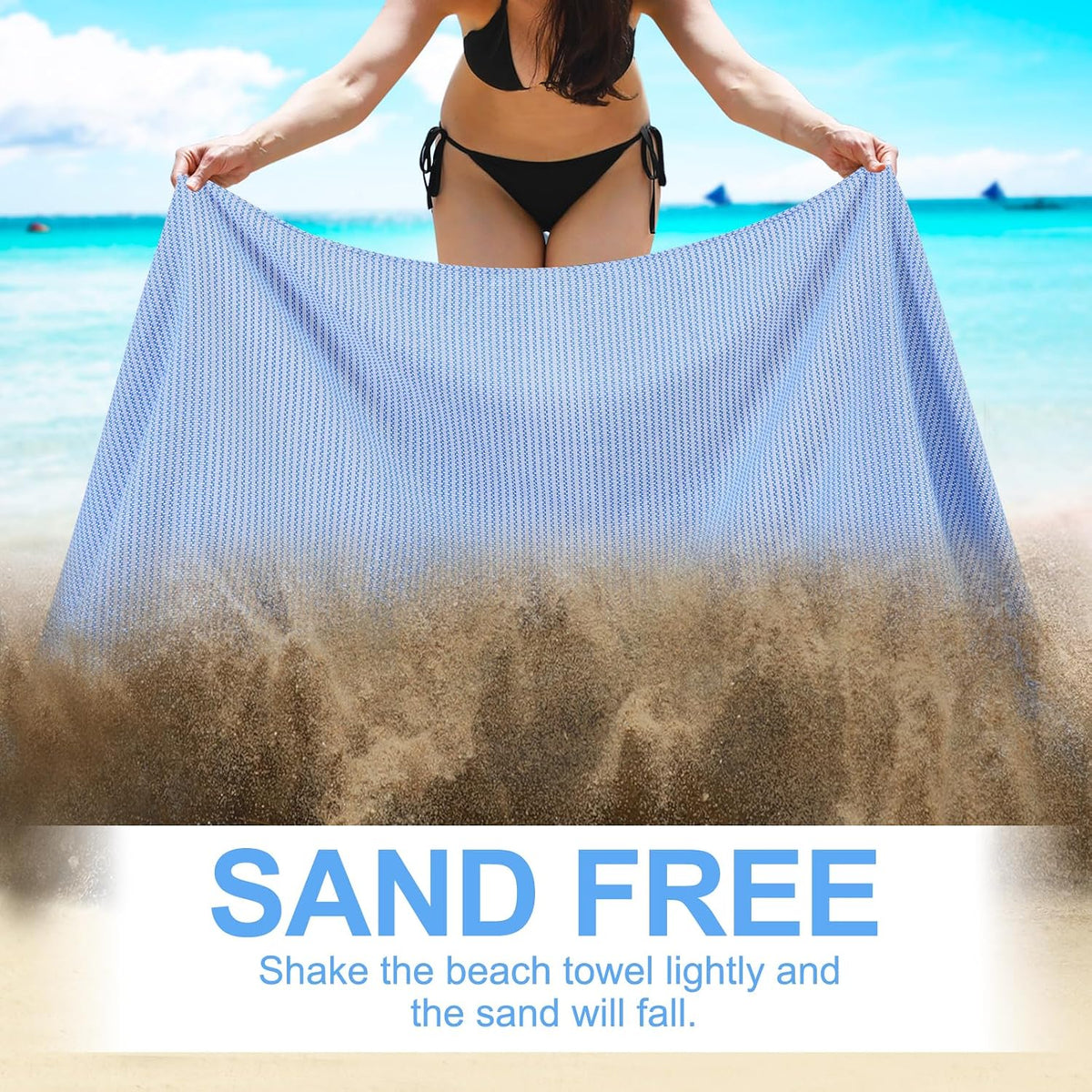 6 Packs Oversized Turkish Beach Towels Set Towel Bulk 74"x38" Extra Large Quick Dry Sand Free Light Swim Bath Camping Pool Towel Travel Blanket Essentials Cruise Accessories Adult Vacation