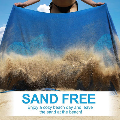 6 Packs Oversized Turkish Beach Towels Set Towel Bulk 74"x38" Extra Large Quick Dry Sand Free Light Swim Bath Camping Pool Towel Travel Blanket Essentials Cruise Accessories Adult Vacation