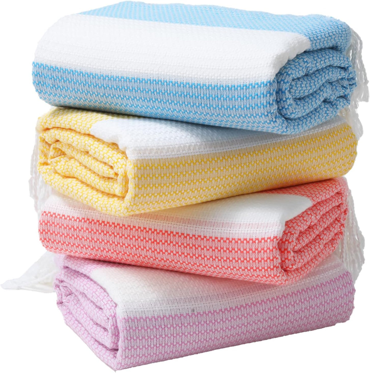 6 Packs Oversized Turkish Beach Towels Set Towel Bulk 74"x38" Extra Large Quick Dry Sand Free Light Swim Bath Camping Pool Towel Travel Blanket Essentials Cruise Accessories Adult Vacation
