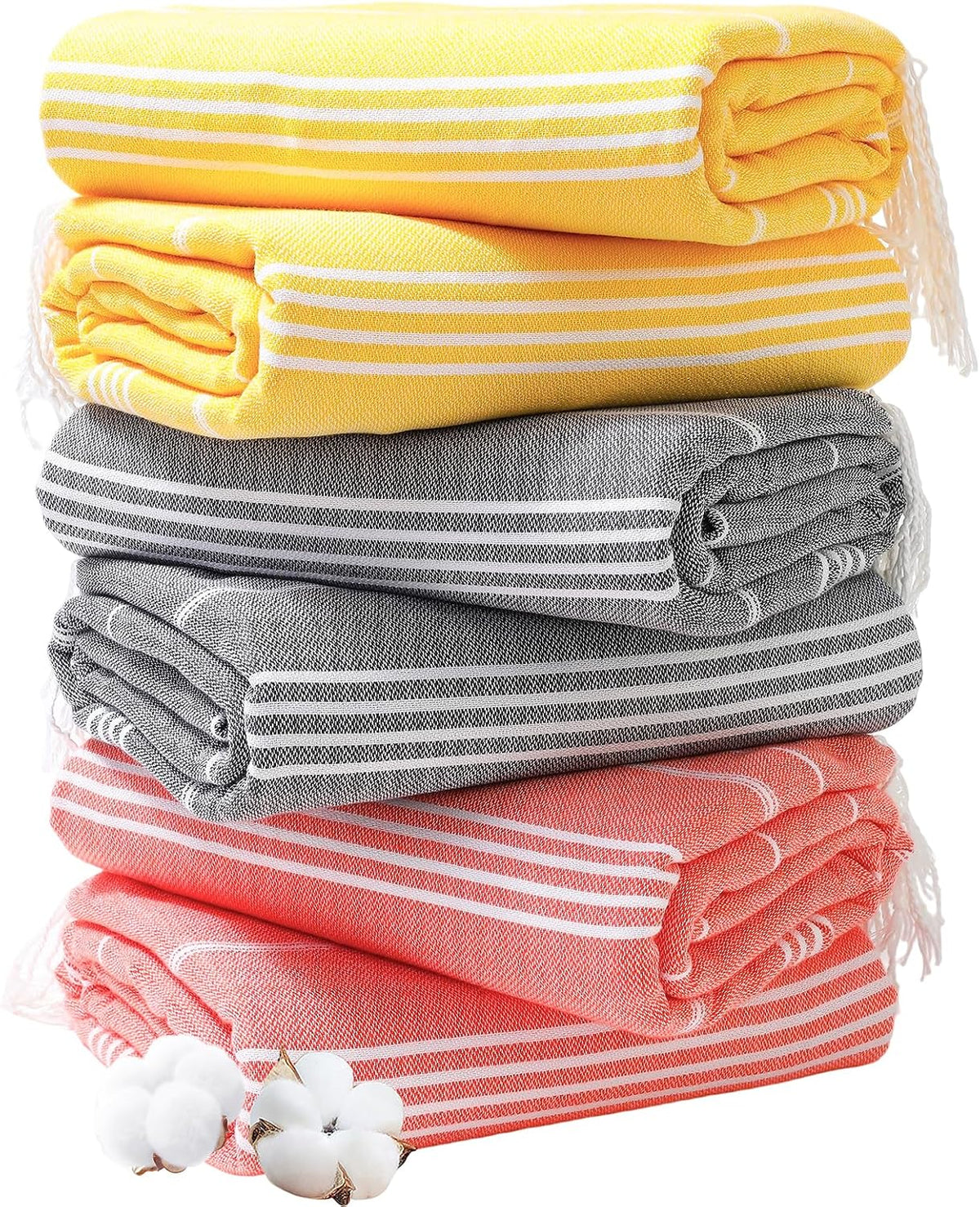 6 Packs Oversized Turkish Beach Towels Set Towel Bulk 74"x38" Extra Large Quick Dry Sand Free Light Swim Bath Camping Pool Towel Travel Blanket Essentials Cruise Accessories Adult Vacation