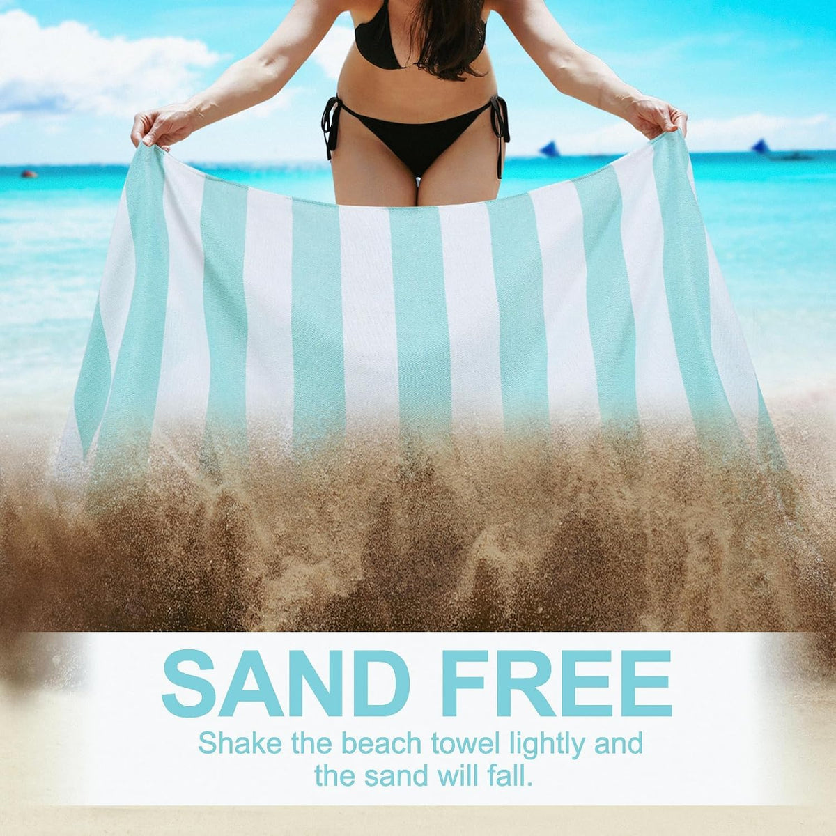 6 Packs Oversized Turkish Beach Towels Set Towel Bulk 74"x38" Extra Large Quick Dry Sand Free Light Swim Bath Camping Pool Towel Travel Blanket Essentials Cruise Accessories Adult Vacation