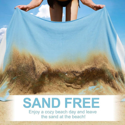 6 Packs Oversized Turkish Beach Towels Set Towel Bulk 74"x38" Extra Large Quick Dry Sand Free Light Swim Bath Camping Pool Towel Travel Blanket Essentials Cruise Accessories Adult Vacation