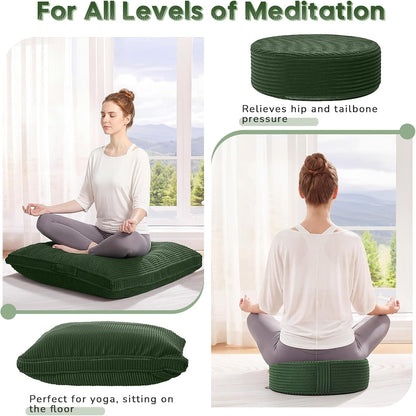 Meditation Cushion, 32x32inch Meditation Floor Pillow for Adults