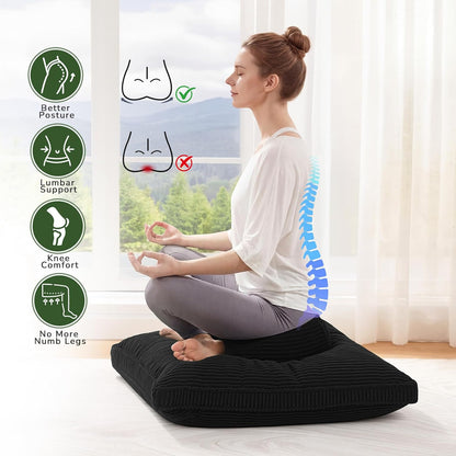 Meditation Cushion, 32x32inch Meditation Floor Pillow for Adults