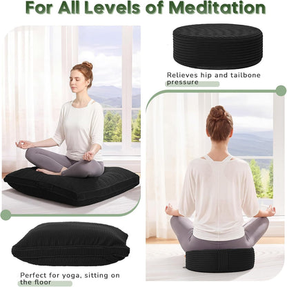 Meditation Cushion, 32x32inch Meditation Floor Pillow for Adults