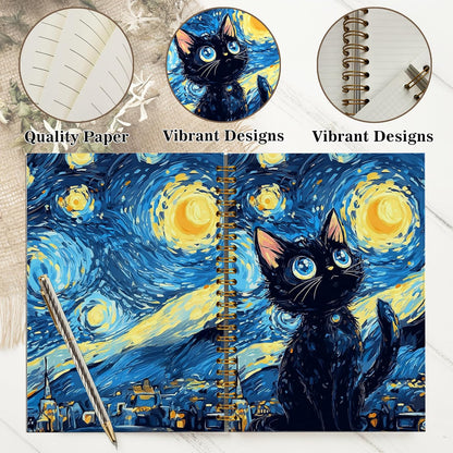 Journaling Notebooks for Women, Lotus Notebook -Meditation Yoga Spiritual Inspirational Planner Notebook Journal Gifts, A5 Spiral Journal Notebook Office Supplies Gifts for Women Birthday Christmas (Golden)