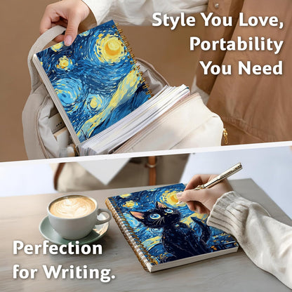 Journaling Notebooks for Women, Lotus Notebook -Meditation Yoga Spiritual Inspirational Planner Notebook Journal Gifts, A5 Spiral Journal Notebook Office Supplies Gifts for Women Birthday Christmas (Golden)
