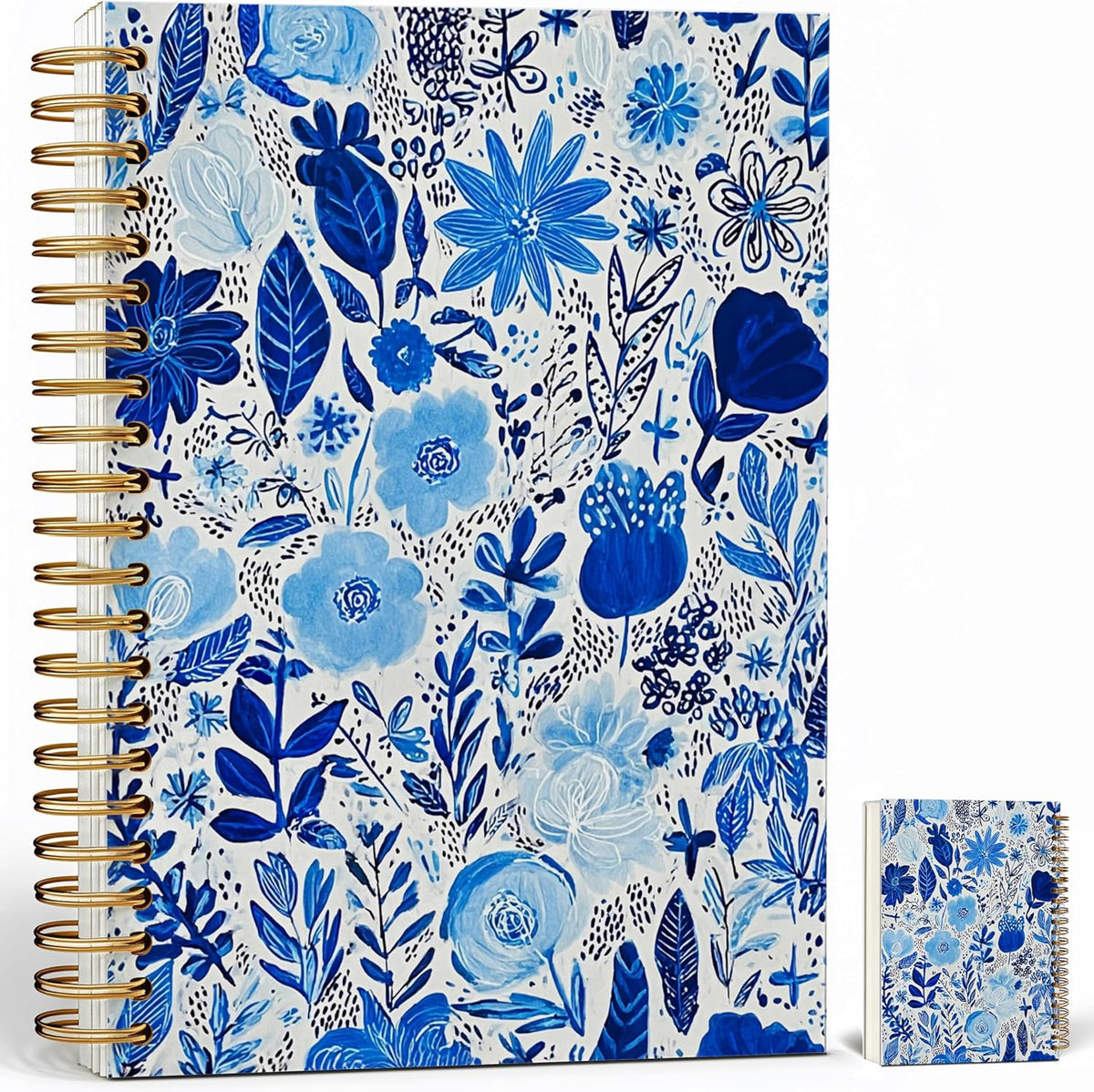Journaling Notebooks for Women, Lotus Notebook -Meditation Yoga Spiritual Inspirational Planner Notebook Journal Gifts, A5 Spiral Journal Notebook Office Supplies Gifts for Women Birthday Christmas (Golden)