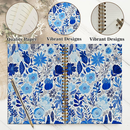 Journaling Notebooks for Women, Lotus Notebook -Meditation Yoga Spiritual Inspirational Planner Notebook Journal Gifts, A5 Spiral Journal Notebook Office Supplies Gifts for Women Birthday Christmas (Golden)