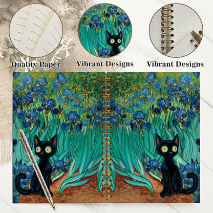 Journaling Notebooks for Women, Lotus Notebook -Meditation Yoga Spiritual Inspirational Planner Notebook Journal Gifts, A5 Spiral Journal Notebook Office Supplies Gifts for Women Birthday Christmas (Golden)