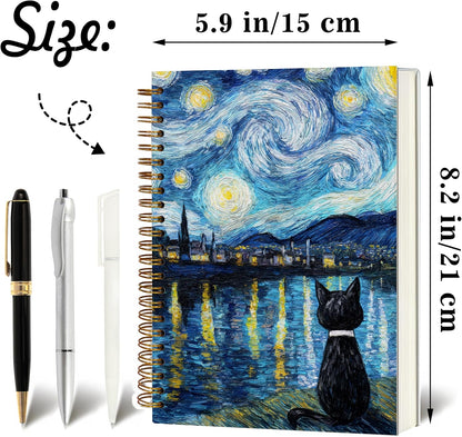 Journaling Notebooks for Women, Lotus Notebook -Meditation Yoga Spiritual Inspirational Planner Notebook Journal Gifts, A5 Spiral Journal Notebook Office Supplies Gifts for Women Birthday Christmas (Golden)