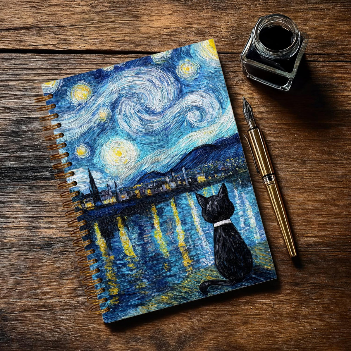 Journaling Notebooks for Women, Lotus Notebook -Meditation Yoga Spiritual Inspirational Planner Notebook Journal Gifts, A5 Spiral Journal Notebook Office Supplies Gifts for Women Birthday Christmas (Golden)