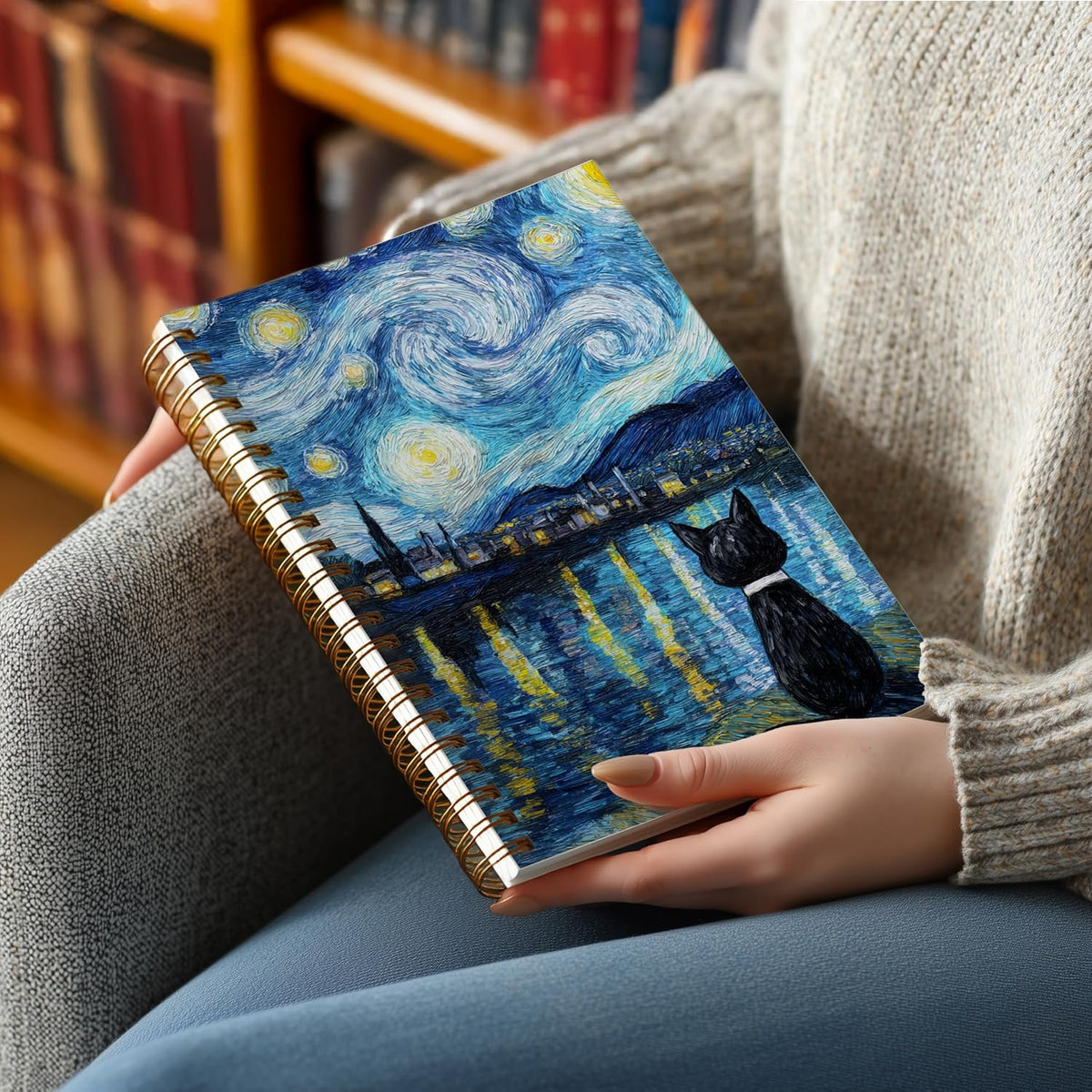Journaling Notebooks for Women, Lotus Notebook -Meditation Yoga Spiritual Inspirational Planner Notebook Journal Gifts, A5 Spiral Journal Notebook Office Supplies Gifts for Women Birthday Christmas (Golden)