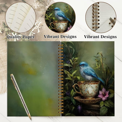 Journaling Notebooks for Women, Lotus Notebook -Meditation Yoga Spiritual Inspirational Planner Notebook Journal Gifts, A5 Spiral Journal Notebook Office Supplies Gifts for Women Birthday Christmas (Golden)