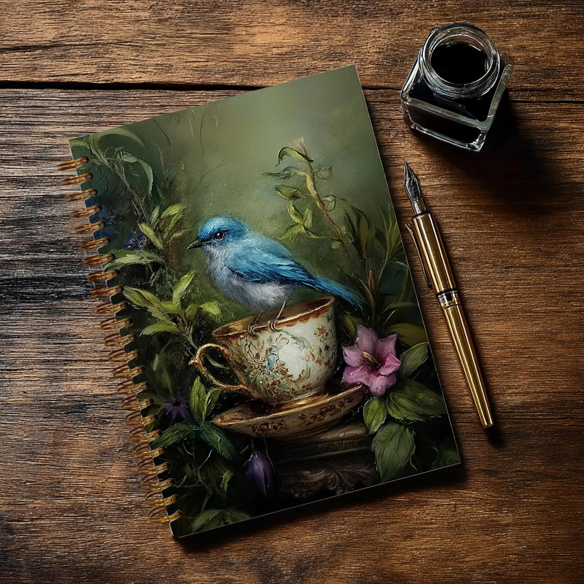 Journaling Notebooks for Women, Lotus Notebook -Meditation Yoga Spiritual Inspirational Planner Notebook Journal Gifts, A5 Spiral Journal Notebook Office Supplies Gifts for Women Birthday Christmas (Golden)