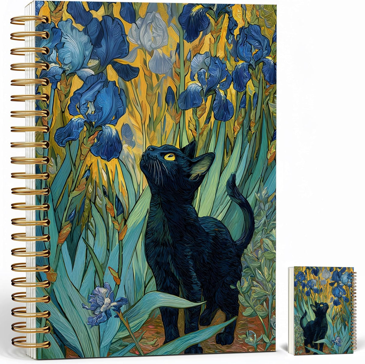 Journaling Notebooks for Women, Lotus Notebook -Meditation Yoga Spiritual Inspirational Planner Notebook Journal Gifts, A5 Spiral Journal Notebook Office Supplies Gifts for Women Birthday Christmas (Golden)