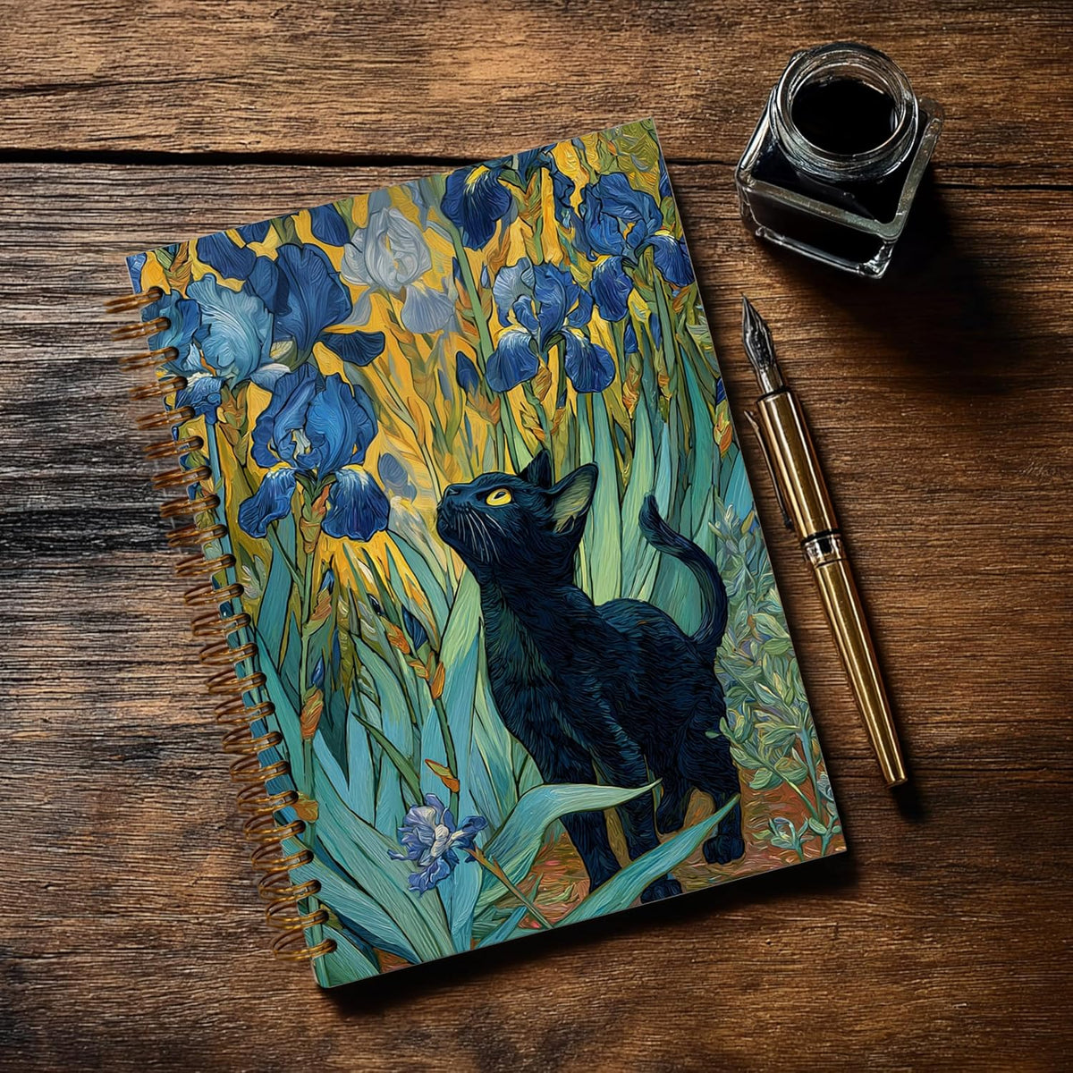 Journaling Notebooks for Women, Lotus Notebook -Meditation Yoga Spiritual Inspirational Planner Notebook Journal Gifts, A5 Spiral Journal Notebook Office Supplies Gifts for Women Birthday Christmas (Golden)
