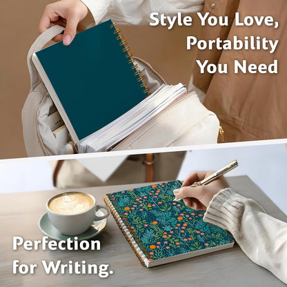 Journaling Notebooks for Women, Lotus Notebook -Meditation Yoga Spiritual Inspirational Planner Notebook Journal Gifts, A5 Spiral Journal Notebook Office Supplies Gifts for Women Birthday Christmas (Golden)