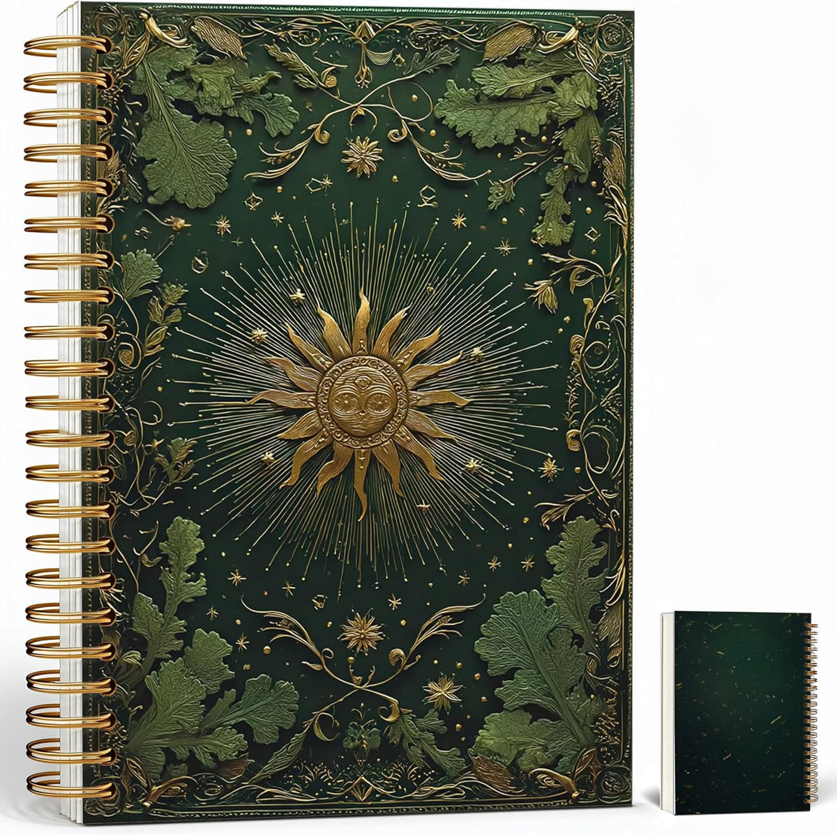 Journaling Notebooks for Women, Lotus Notebook -Meditation Yoga Spiritual Inspirational Planner Notebook Journal Gifts, A5 Spiral Journal Notebook Office Supplies Gifts for Women Birthday Christmas (Golden)