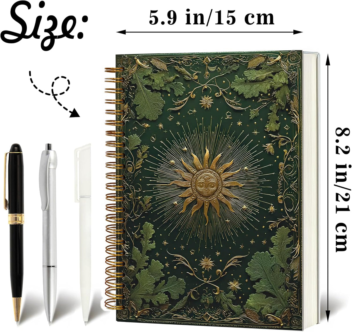 Journaling Notebooks for Women, Lotus Notebook -Meditation Yoga Spiritual Inspirational Planner Notebook Journal Gifts, A5 Spiral Journal Notebook Office Supplies Gifts for Women Birthday Christmas (Golden)