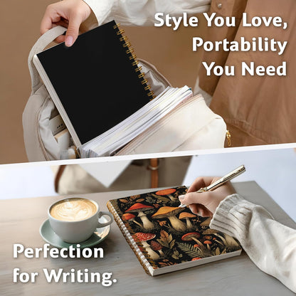 Journaling Notebooks for Women, Lotus Notebook -Meditation Yoga Spiritual Inspirational Planner Notebook Journal Gifts, A5 Spiral Journal Notebook Office Supplies Gifts for Women Birthday Christmas (Golden)