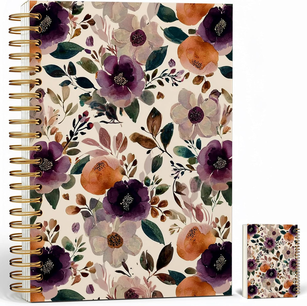 Journaling Notebooks for Women, Lotus Notebook -Meditation Yoga Spiritual Inspirational Planner Notebook Journal Gifts, A5 Spiral Journal Notebook Office Supplies Gifts for Women Birthday Christmas (Golden)