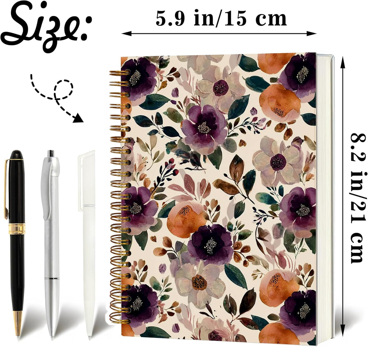 Journaling Notebooks for Women, Lotus Notebook -Meditation Yoga Spiritual Inspirational Planner Notebook Journal Gifts, A5 Spiral Journal Notebook Office Supplies Gifts for Women Birthday Christmas (Golden)