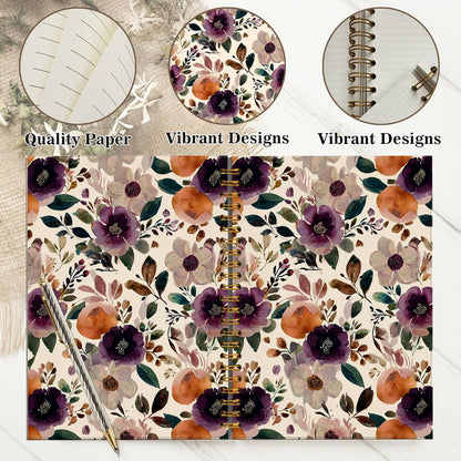 Journaling Notebooks for Women, Lotus Notebook -Meditation Yoga Spiritual Inspirational Planner Notebook Journal Gifts, A5 Spiral Journal Notebook Office Supplies Gifts for Women Birthday Christmas (Golden)