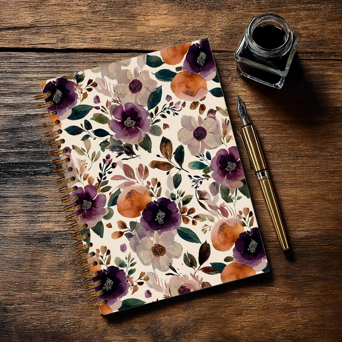 Journaling Notebooks for Women, Lotus Notebook -Meditation Yoga Spiritual Inspirational Planner Notebook Journal Gifts, A5 Spiral Journal Notebook Office Supplies Gifts for Women Birthday Christmas (Golden)
