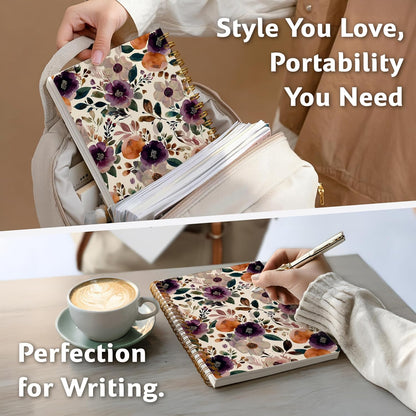 Journaling Notebooks for Women, Lotus Notebook -Meditation Yoga Spiritual Inspirational Planner Notebook Journal Gifts, A5 Spiral Journal Notebook Office Supplies Gifts for Women Birthday Christmas (Golden)
