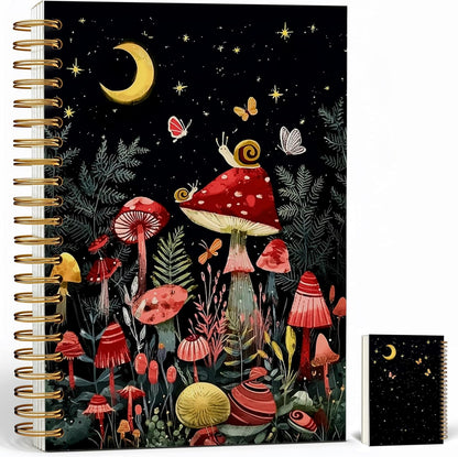 Journaling Notebooks for Women, Lotus Notebook -Meditation Yoga Spiritual Inspirational Planner Notebook Journal Gifts, A5 Spiral Journal Notebook Office Supplies Gifts for Women Birthday Christmas (Golden)