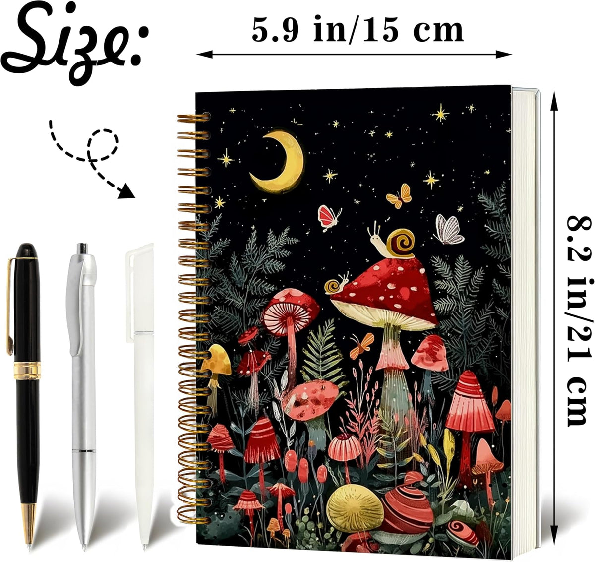 Journaling Notebooks for Women, Lotus Notebook -Meditation Yoga Spiritual Inspirational Planner Notebook Journal Gifts, A5 Spiral Journal Notebook Office Supplies Gifts for Women Birthday Christmas (Golden)
