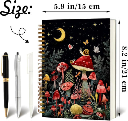 Journaling Notebooks for Women, Lotus Notebook -Meditation Yoga Spiritual Inspirational Planner Notebook Journal Gifts, A5 Spiral Journal Notebook Office Supplies Gifts for Women Birthday Christmas (Golden)