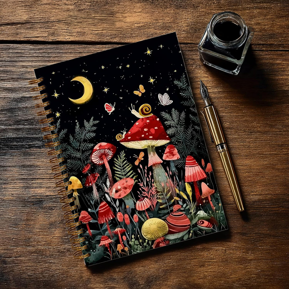 Journaling Notebooks for Women, Lotus Notebook -Meditation Yoga Spiritual Inspirational Planner Notebook Journal Gifts, A5 Spiral Journal Notebook Office Supplies Gifts for Women Birthday Christmas (Golden)