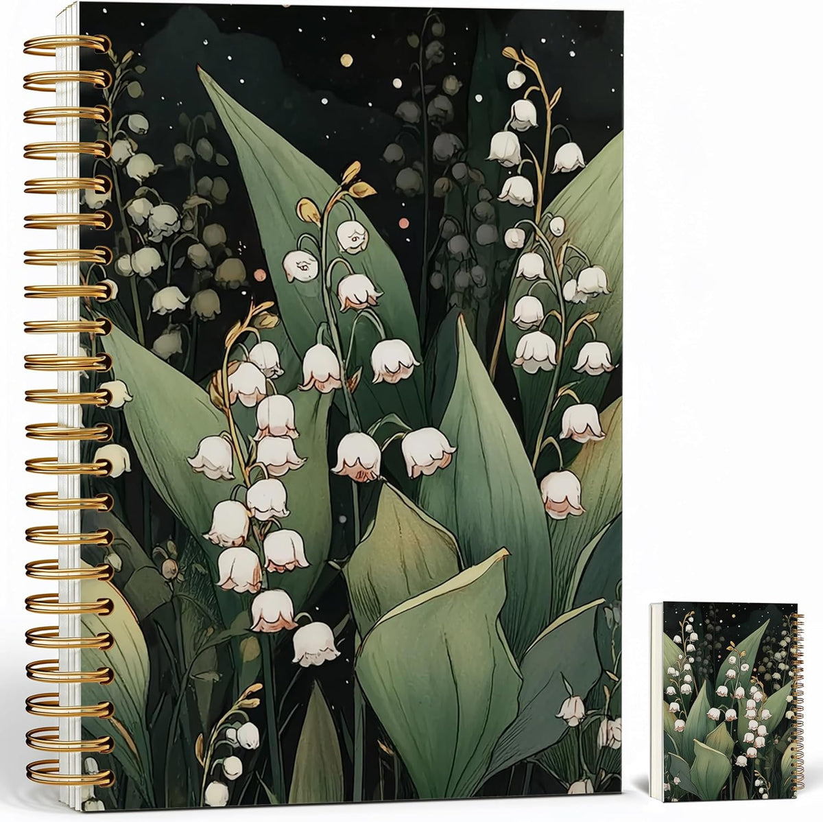 Journaling Notebooks for Women, Lotus Notebook -Meditation Yoga Spiritual Inspirational Planner Notebook Journal Gifts, A5 Spiral Journal Notebook Office Supplies Gifts for Women Birthday Christmas (Golden)