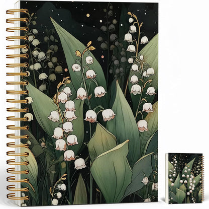 Journaling Notebooks for Women, Lotus Notebook -Meditation Yoga Spiritual Inspirational Planner Notebook Journal Gifts, A5 Spiral Journal Notebook Office Supplies Gifts for Women Birthday Christmas (Golden)