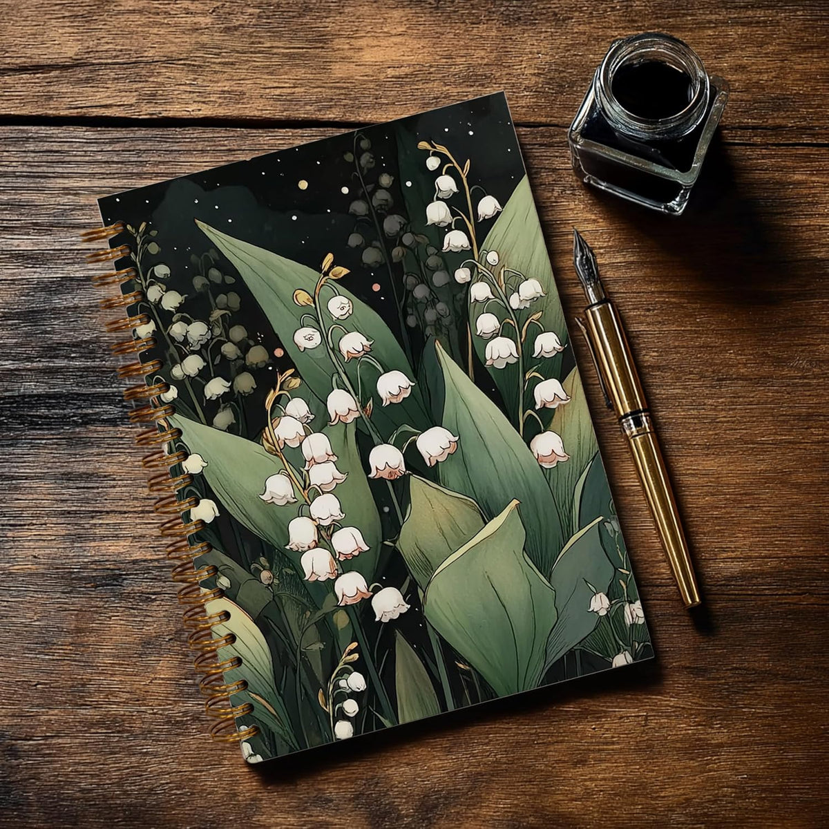 Journaling Notebooks for Women, Lotus Notebook -Meditation Yoga Spiritual Inspirational Planner Notebook Journal Gifts, A5 Spiral Journal Notebook Office Supplies Gifts for Women Birthday Christmas (Golden)